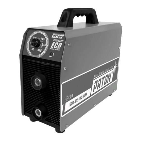 Paton ECO Series Data Sheet And Operating Manual