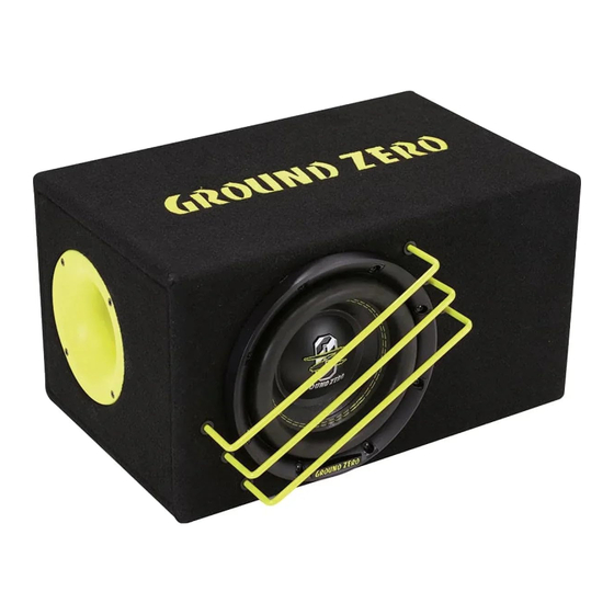 Ground Zero GZRB 20SPL Owner's Manual