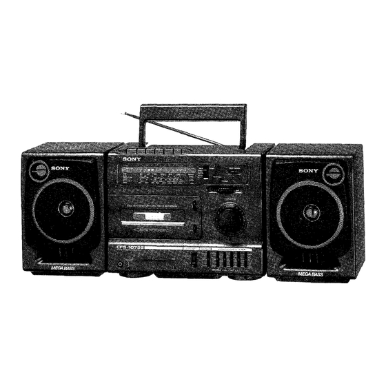 Sony CFS-1075S Service Manual