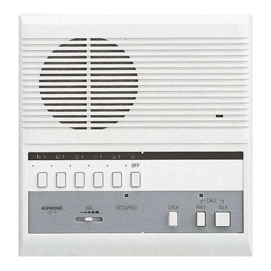 Aiphone LEF Series Installation Manual
