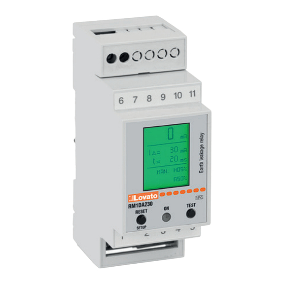 LOVATO ELECTRIC RM1DA230 Instruction Manual