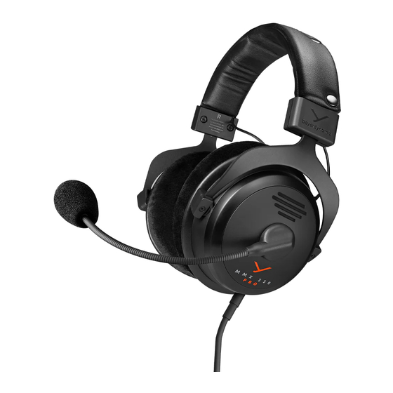 Beyerdynamic MMX 330 PRO User Manual