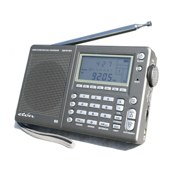 Eton E5 Owner's Manual