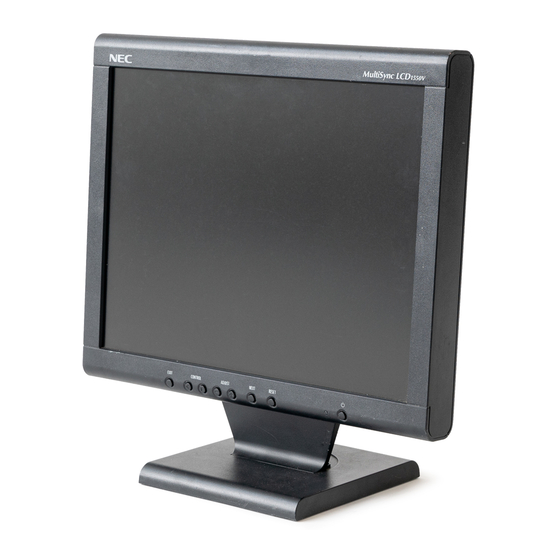 NEC MultiSync LCD1550V User Manual