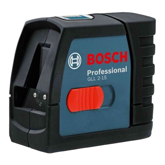 Bosch GLL 2-15 Professional Original Instructions Manual