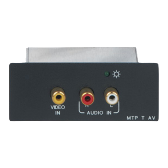 Extron electronics MTP AV Series User Manual