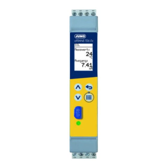 JUMO dTRANS T06 Ex Operating Manual