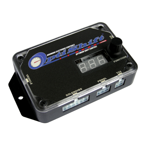 Baumann OptiShift Installation And Operation Manual