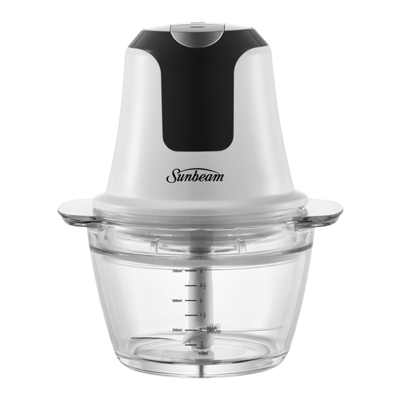 Sunbeam Glass Mini MultiChopper User Manual