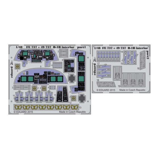 Eduard Zoom B-1B interior S.A. Manual