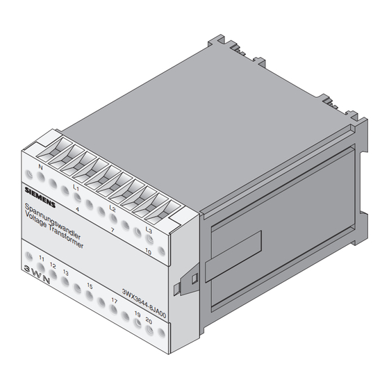 Siemens 3WN6 Operating Instructions