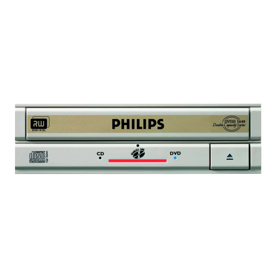 Philips DVDR1625K Specifications