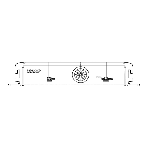 Kenwood KAC-PS200 2 Channel Amplifier Manuals