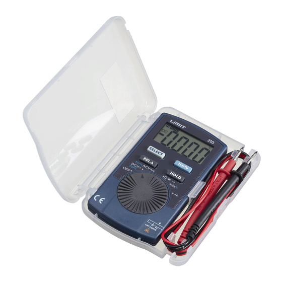 LIMIT 210 Operating Manual