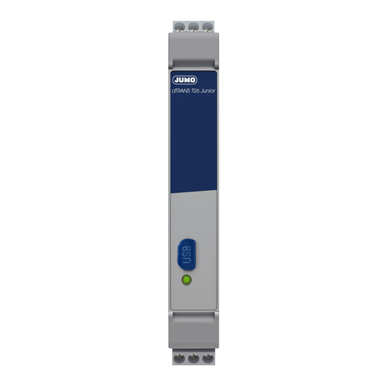 JUMO TRANS T06 Junior Operating Manual
