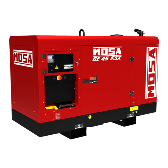 Mosa MID POWER Use And Maintenance Manual