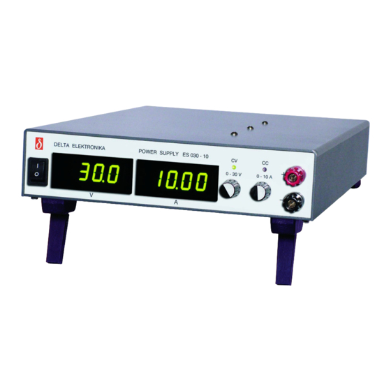Delta Elektronika ES 030-10 Product Manual