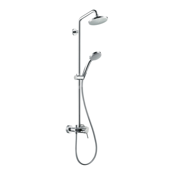 Hans Grohe Showerpipe Croma 100 27154000 Instructions For Use/Assembly Instructions