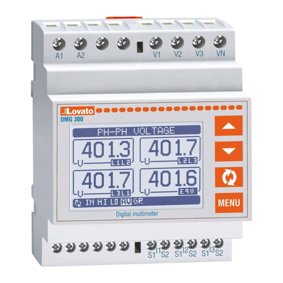 LOVATO ELECTRIC DMG300 LCD Multimeter Manuals