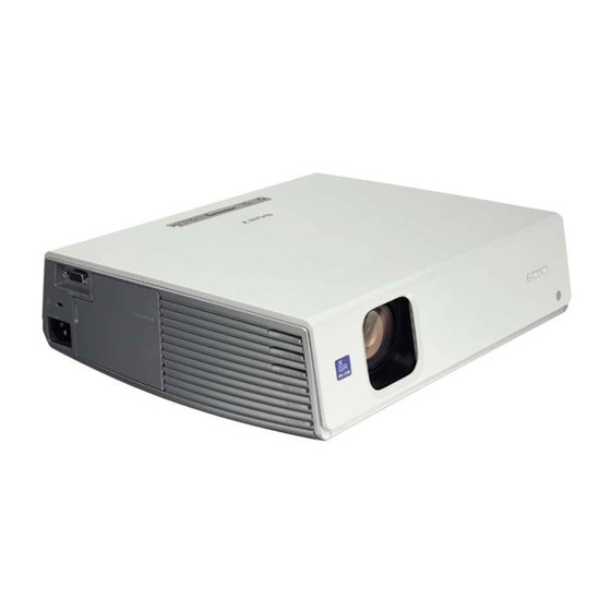 Sony VPL-CX85 Operating Instructions Manual