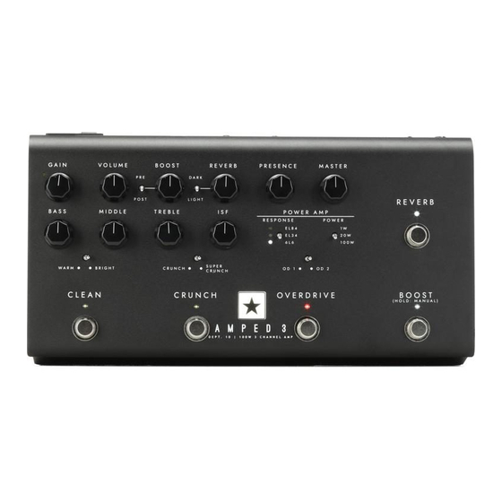 Blackstar Amplification DEPT.10 AMPED 3 Owner's Manual