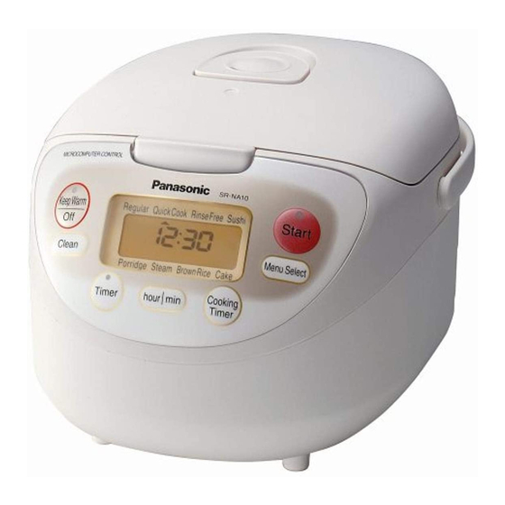 Panasonic SR-NA10 Operating Instructions Manual