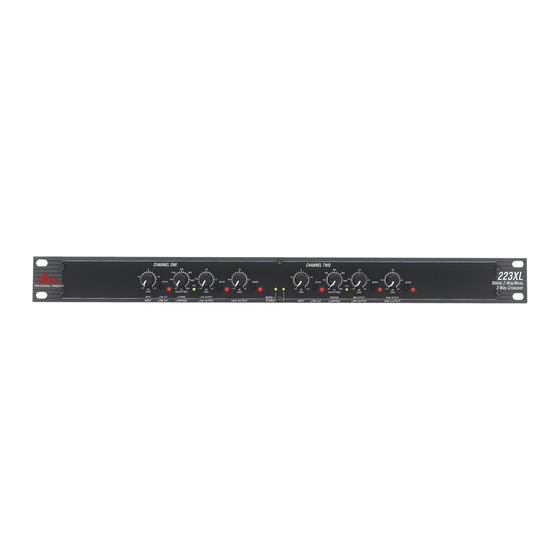 dbx 234XL Operation Manual