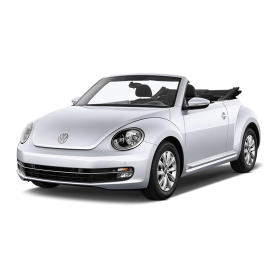 Volkswagen Beetle Cabriolet 2013 Installation Instructions