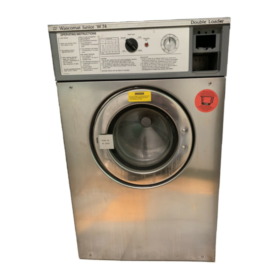 Wascomat W 184 Operating & Maintenance Manual