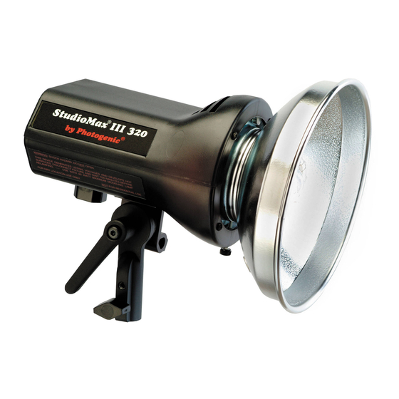 Photogenic Professional Lighting Studio Max III AKC320 Operator's Manual