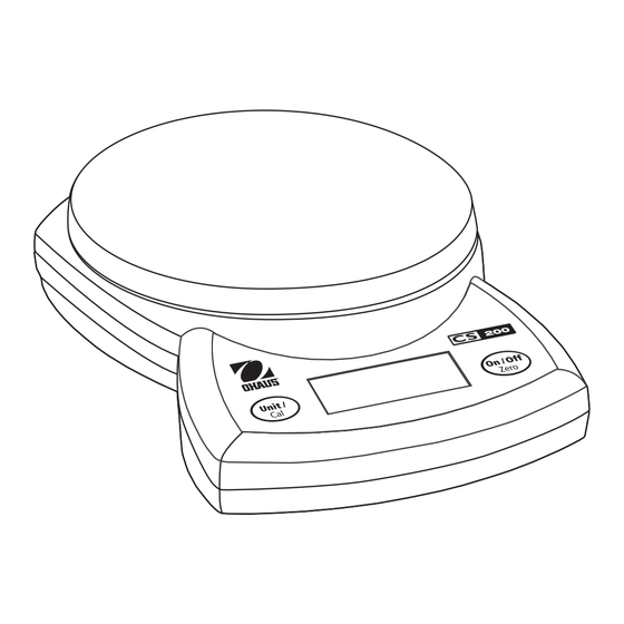 OHAUS CS 200 Operating Manual