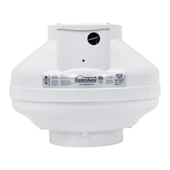 RadonAway EC6 Installation Instructions