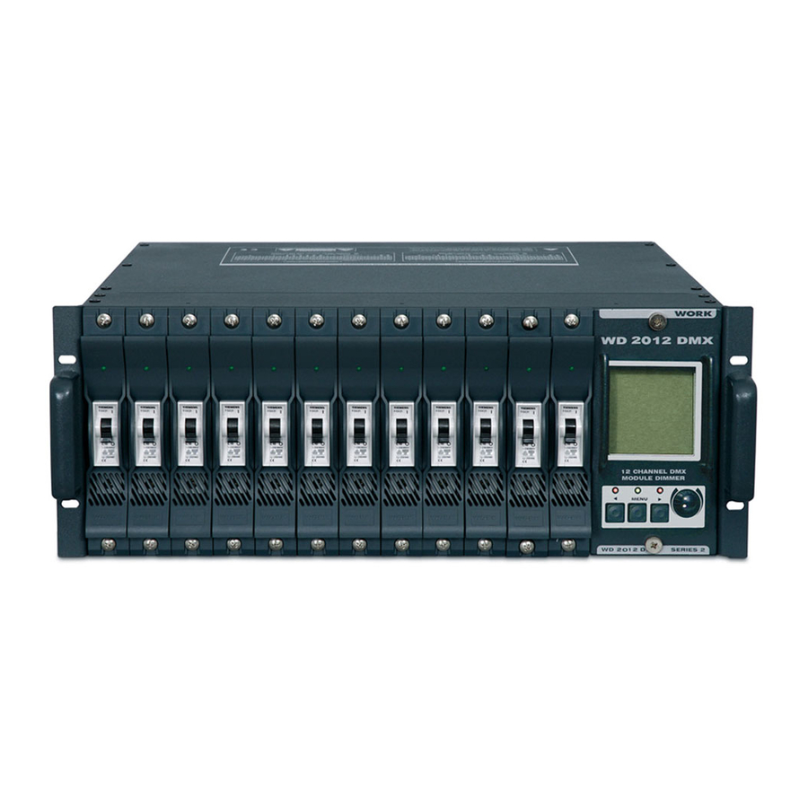 Work Pro WD 2012 DMX User Manual