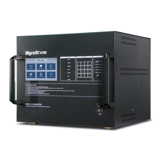 Wyrestorm MX-0816-HDBT Instruction Manual