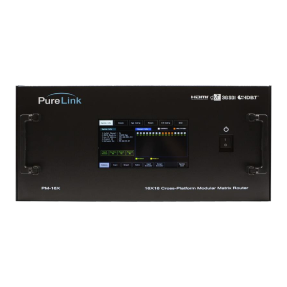 Dtrovision PureLink PM-16X Operation / Troubleshooting Manual