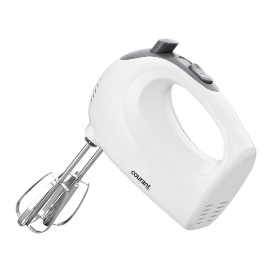 Impecca courant CHM-1550 Red Hand Mixer Manuals