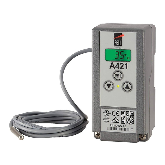 Johnson Controls Penn A421ABC Series Installation Instructions Manual