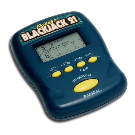 Radica Games 75006 Pocket BlackJack21 Instruction Manual