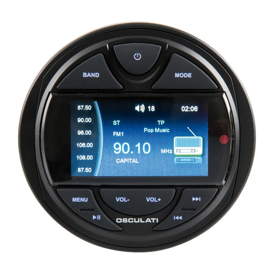 Osculati 29.530.02 Dashboard Radio Manuals