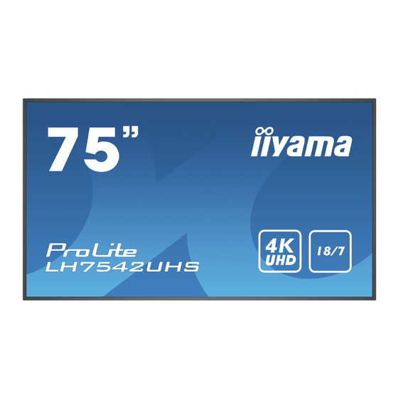 Iiyama ProLite LH7542UHS User Manual