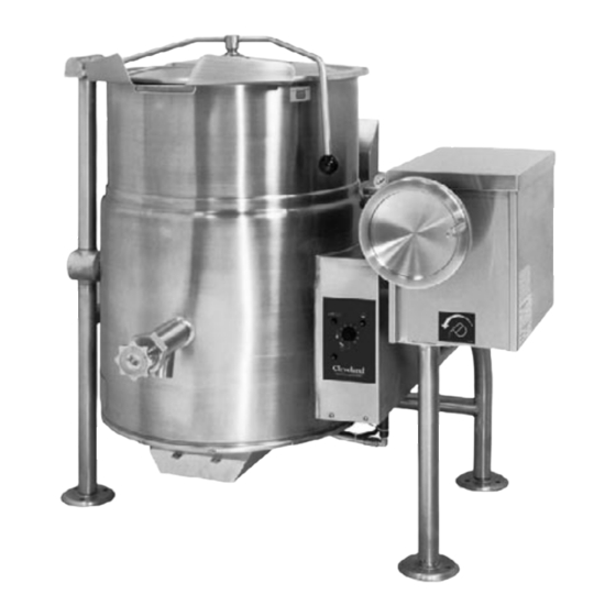User Manuals: Welbilt KGL-25 Gas steam kettle