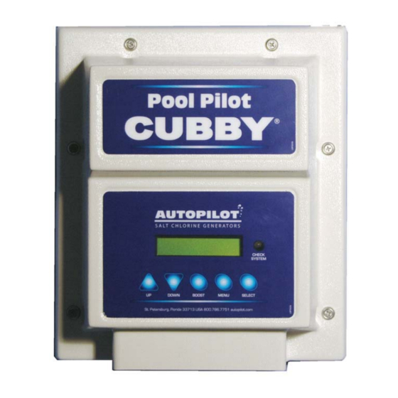 Aquacal Pool Pilot Cubby Digital Owner's Manual