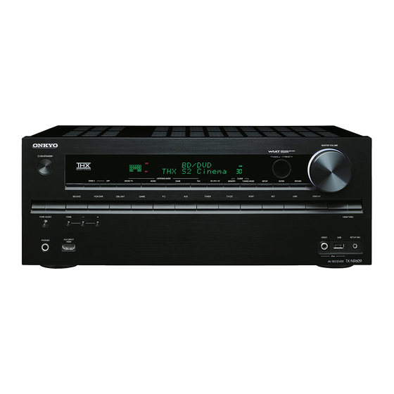 ONKYO TX-NR609 SPECIFICATIONS Pdf Download | ManualsLib