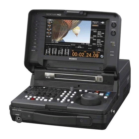 Sony PDW-HR1 Operation Manual