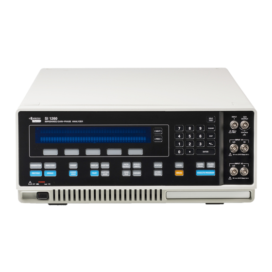 Solartron 1260 Operating Manual