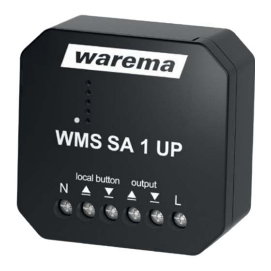 WAREMA WMS SA 1 UP Operating And Installation Instructions