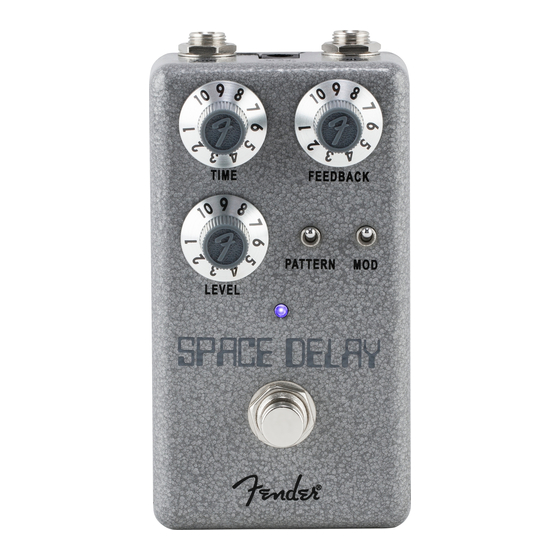 Fender HAMMERTONE SPACE DELAY Quick Start Manual