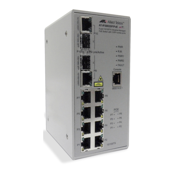 Allied Telesis AT-IFS802SP/POE Installation And User Manual