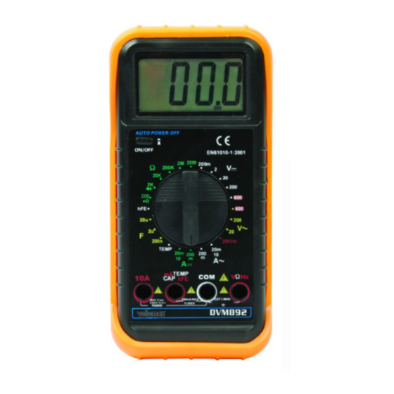Velleman DVM892 User Manual