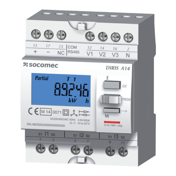 socomec DIRIS A14 User Manual